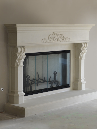 Lorenza Fireplace Mantel by Precast Innovations, Inc.