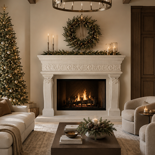 Arabela Fireplace Mantel by Precast Innovations, Inc.