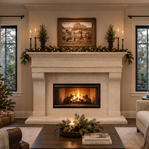 Austin Fireplace Mantel by Precast Innovations, Inc.