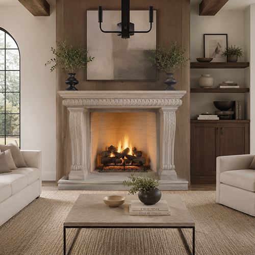 Brighton Fireplace Mantel by Precast Innovations, Inc.