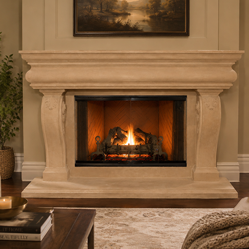 Fabiano Fireplace Mantel by Precast Innovations, Inc.