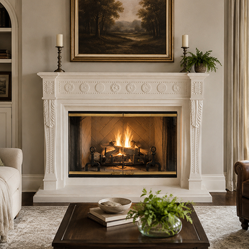 Franco Fireplace Mantel by Precast Innovations, Inc.