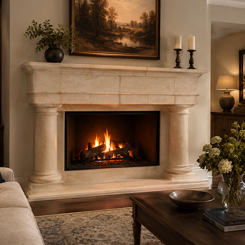 Katrina Fireplace Mantel by Precast Innovations, Inc.