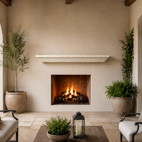 Katrina Fireplace Mantel by Precast Innovations, Inc.