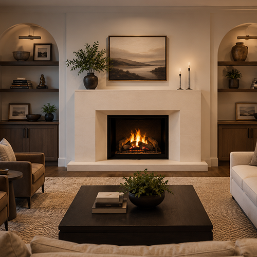 Marilyn Fireplace Mantel by Precast Innovations, Inc.