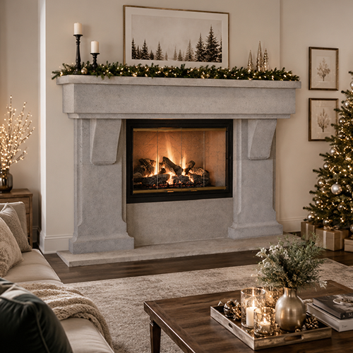 Provence Fireplace Mantel by Precast Innovations, Inc.