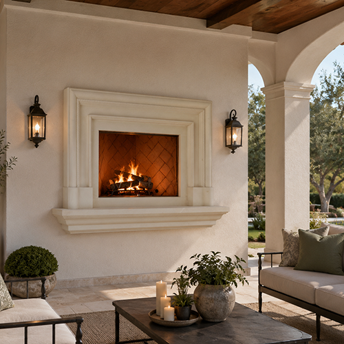 Roma Fireplace Mantel by Precast Innovations, Inc.