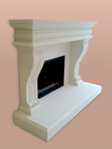 Valencia Fireplace Mantel by Precast Innovations, Inc.