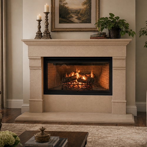 Valentino Fireplace Mantel by Precast Innovations, Inc.