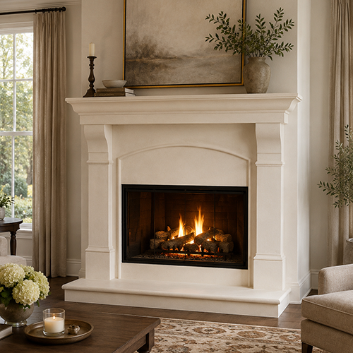 Venezia Fireplace Mantel by Precast Innovations, Inc.