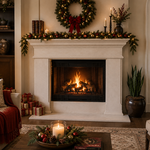 Virginia Fireplace Mantel by Precast Innovations, Inc.